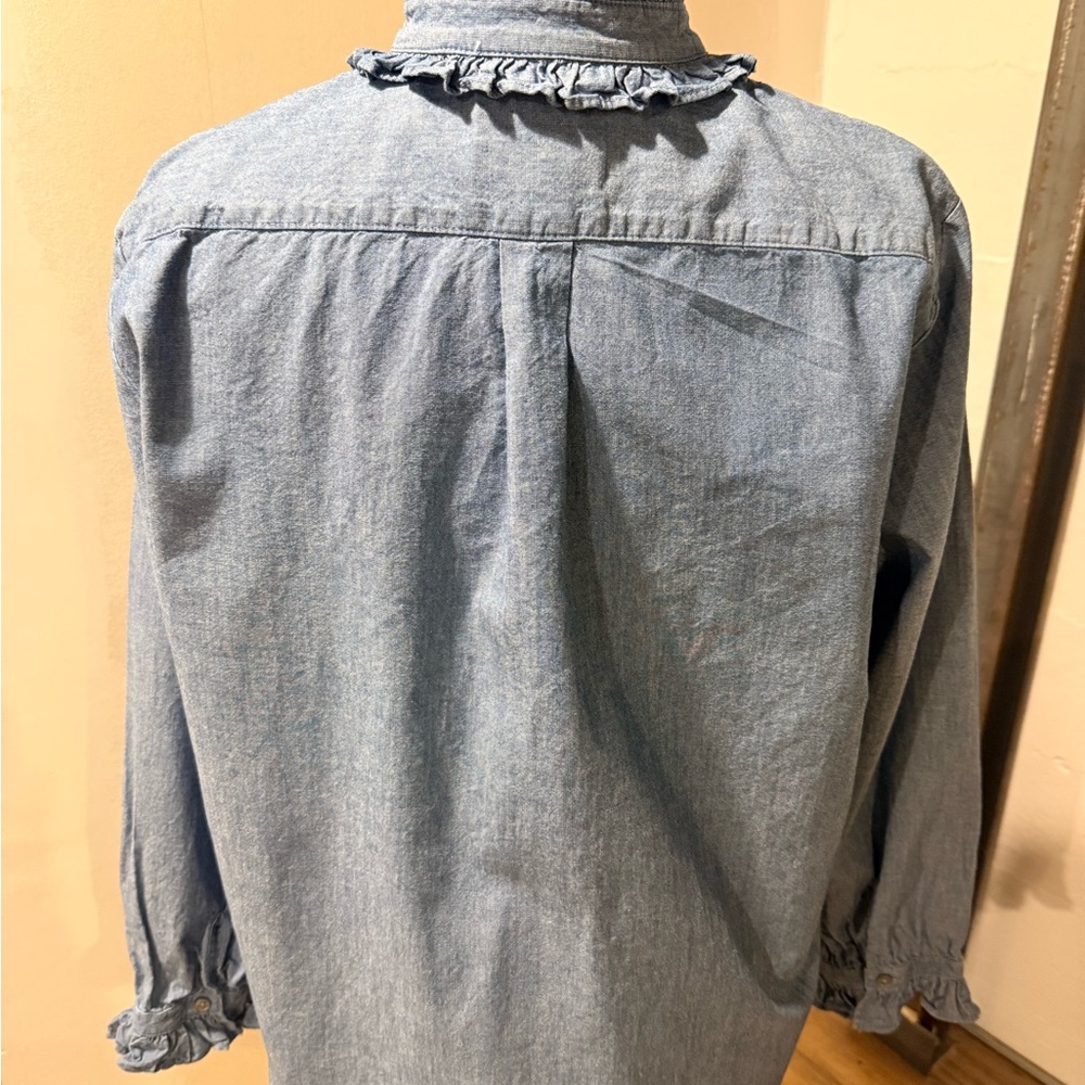 J. Crew Classic Blue Denim Shirt - Picture 3 of 6